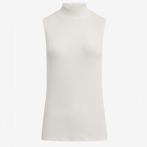 NEW with tags (NWT) Express White Fitted Ribbed Mock Neck Tank